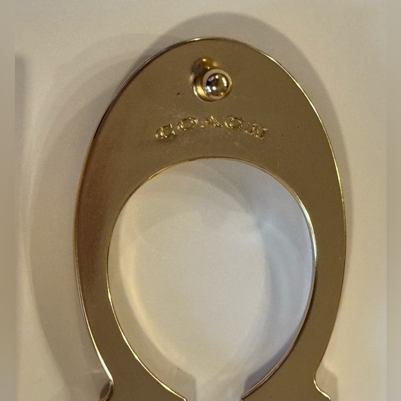 Coach Elegant Red Leather Belt with Gold Buckle - Picture 4 of 5